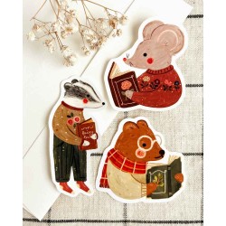 Set de 3 Vinilos Adhesivos Cozy Book Club | Och Monika