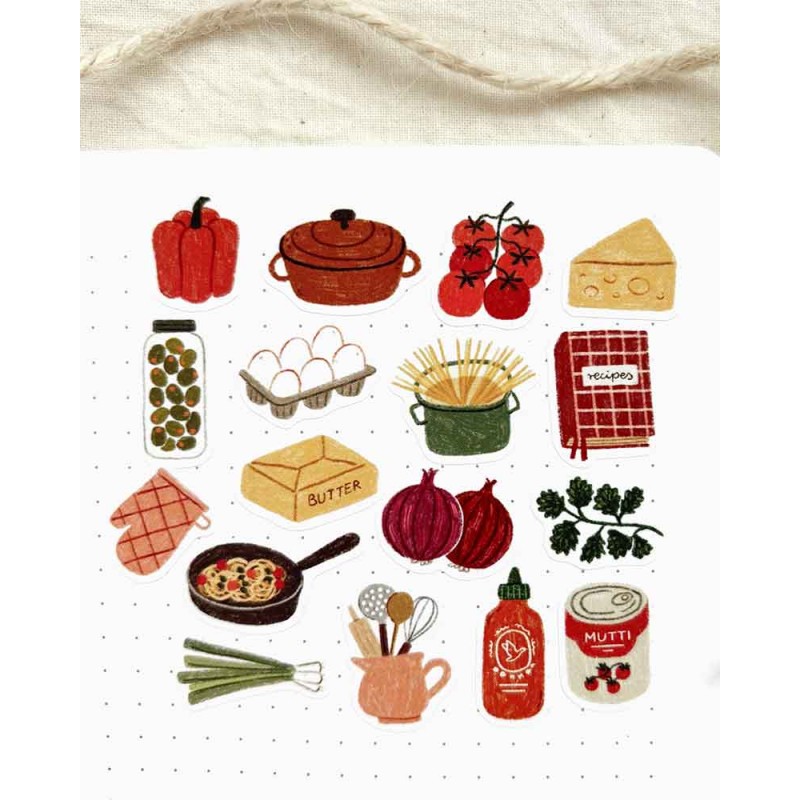 Home Cook Sticker Home Cooking Sticker Sheet | Och Monika