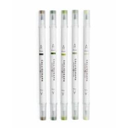 Leaf Green Calliograph Pens | Archer & Olive