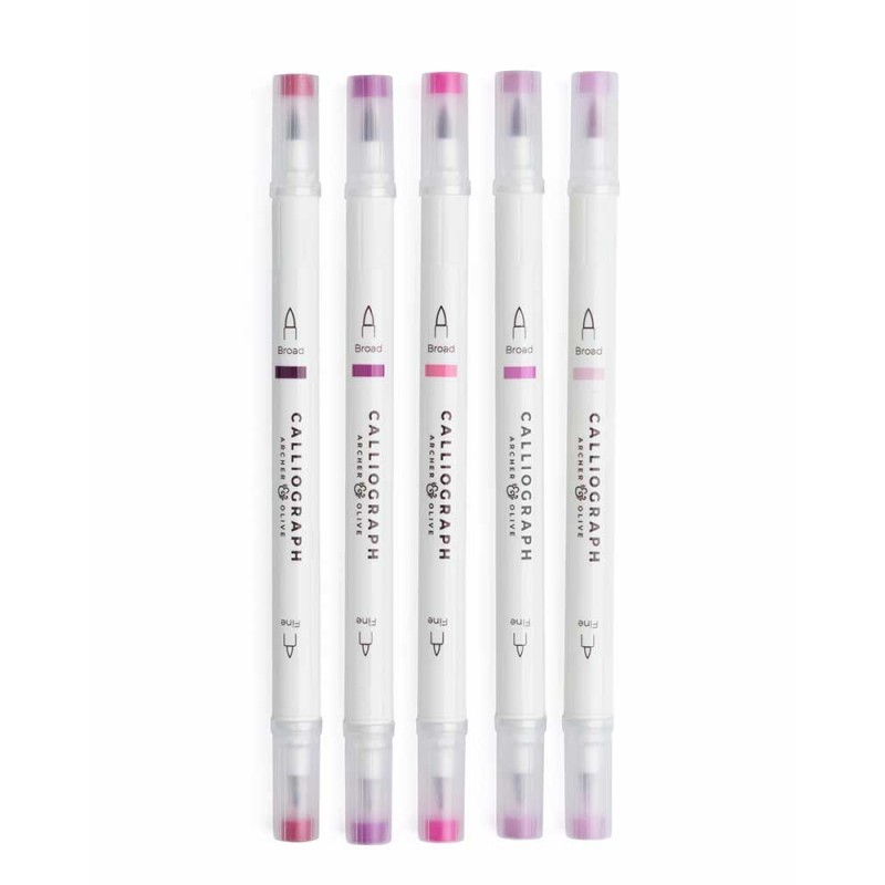 Fuchsia Calliograph Pens | Archer & Olive