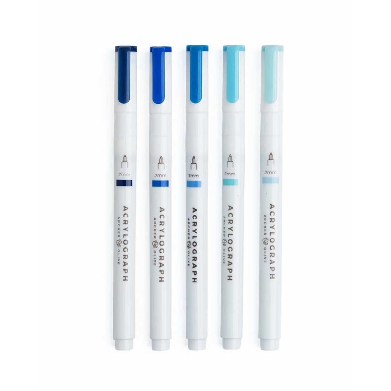 Rotuladores Acrylograph Indigo 0.7mm | Archer & Olive