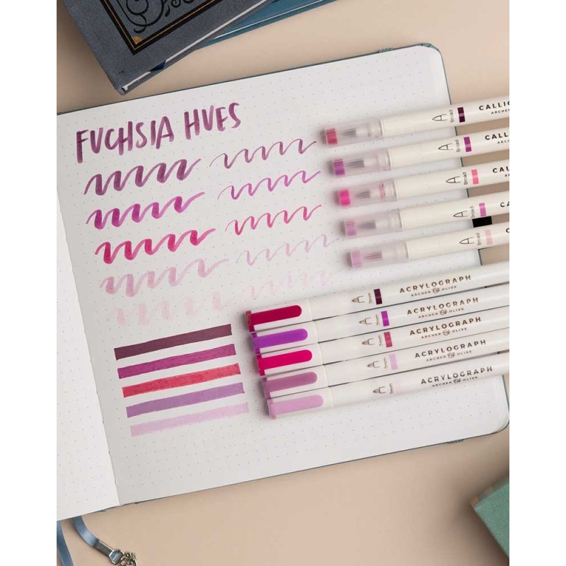 Rotuladores Acrylograph Fuchsia 0.7mm | Archer & Olive