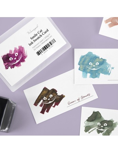 Ink Color Chart Card Smile Cat | Wearingeul