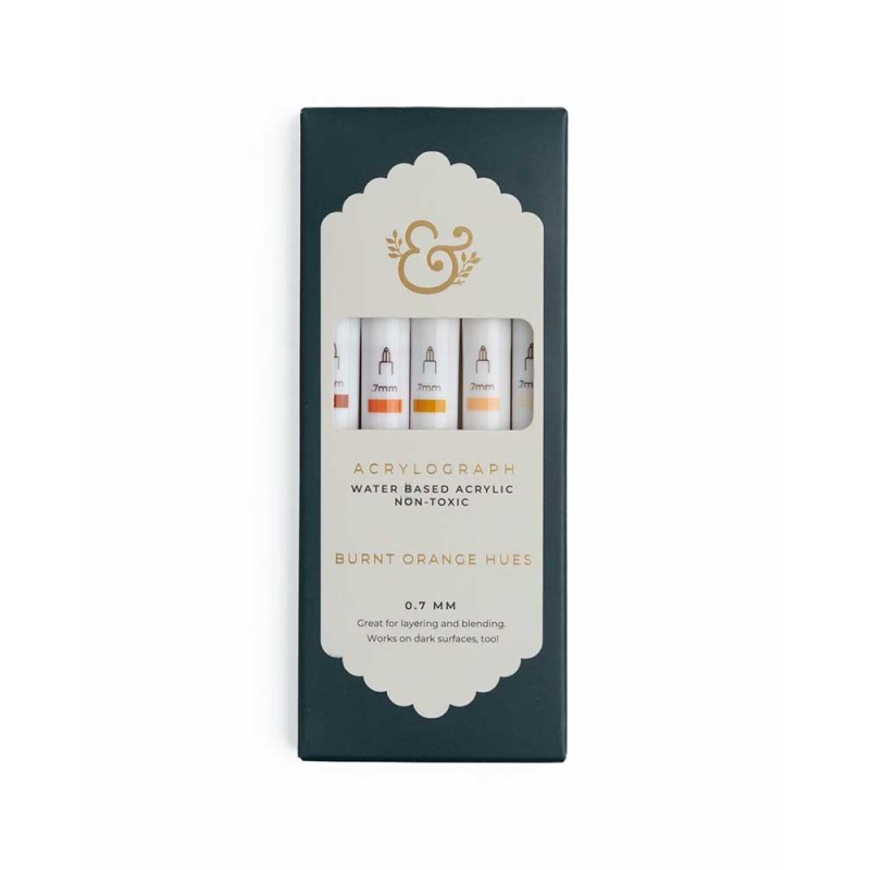Burnt Orange Acrylograph Pens 0.7mm | Archer & Olive