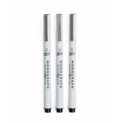 Fineliner Pens [Brush] Set of 3 | Archer & Olive