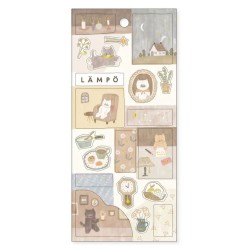 Pegatinas Lampo - Cat and Night | Mind Wave