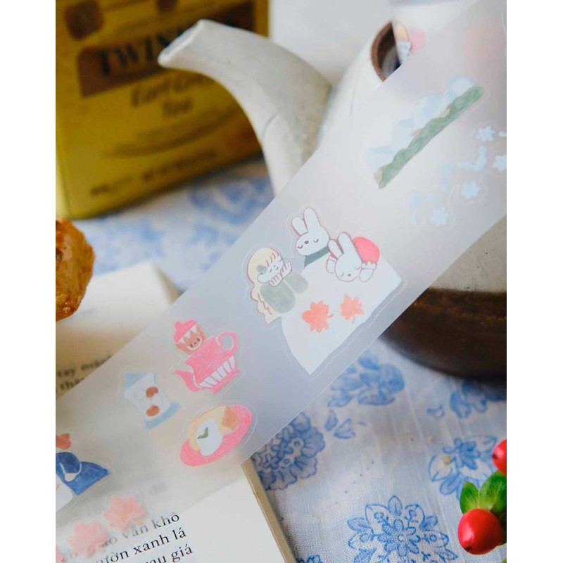 Seasonal Tea Party Vol.2 PET Tape [Matte] [Kiss-cut] | Teayou