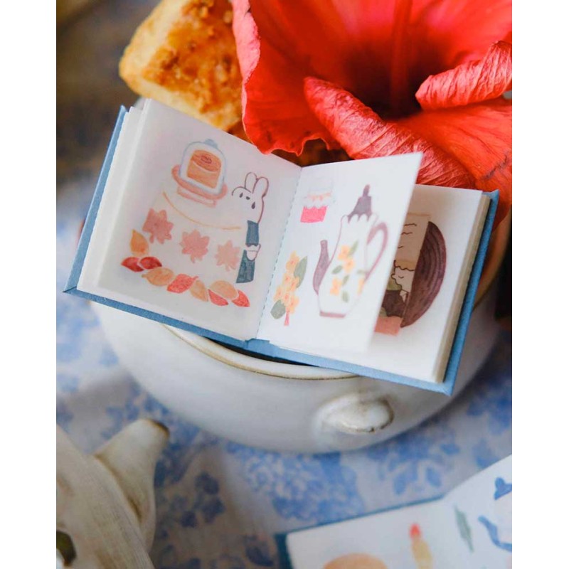Washi tape Sticker book Seasonal Tea Party Vol.2 [Kiss-cut] | Teayou