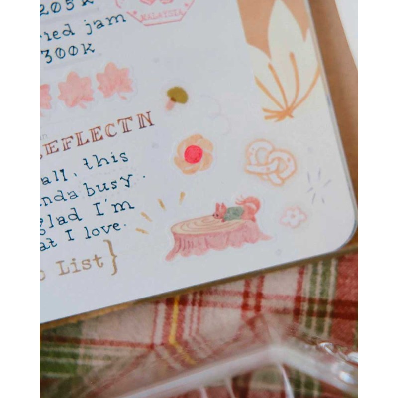 Washi tape Sticker book Seasonal Tea Party Vol.2 [Kiss-cut] | Teayou