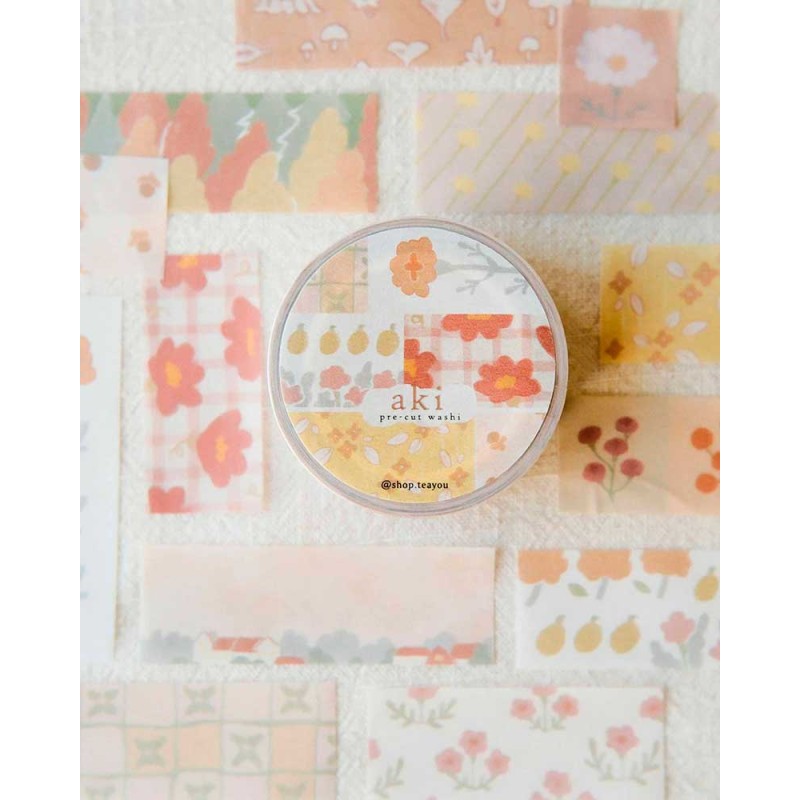 Aki Seasons Kisetsu - Kiritori Washi tape [Gold Foil] | Teayou
