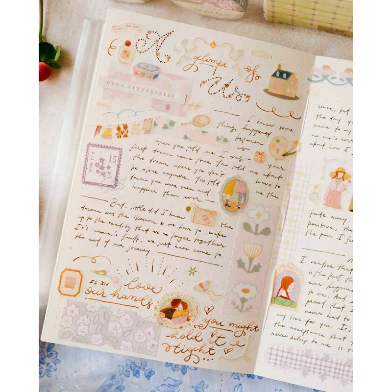 Aki Seasons Kisetsu - Kiritori Washi tape [Gold Foil] | Teayou