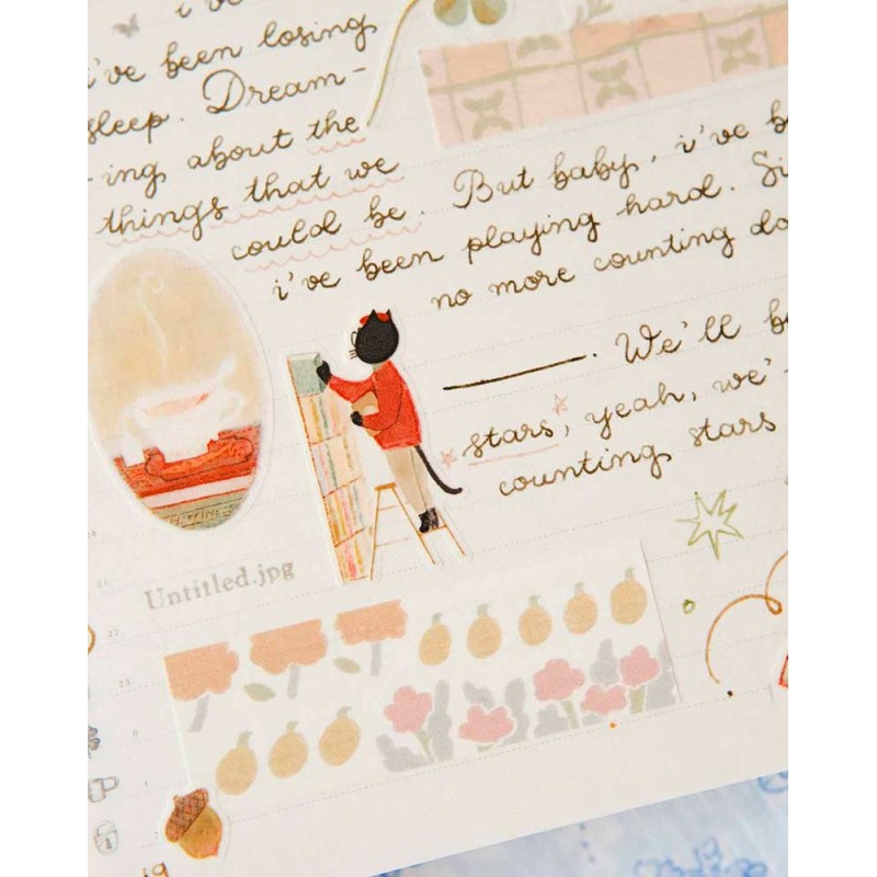 Aki Seasons Kisetsu - Kiritori Washi tape [Gold Foil] | Teayou