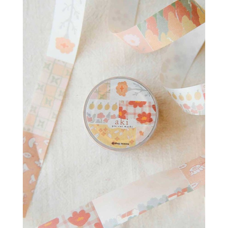 Aki Seasons Kisetsu - Kiritori Washi tape [Gold Foil] | Teayou