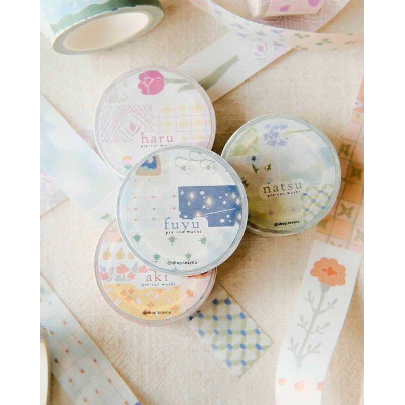 Aki Seasons Kisetsu - Kiritori Washi tape [Gold Foil] | Teayou