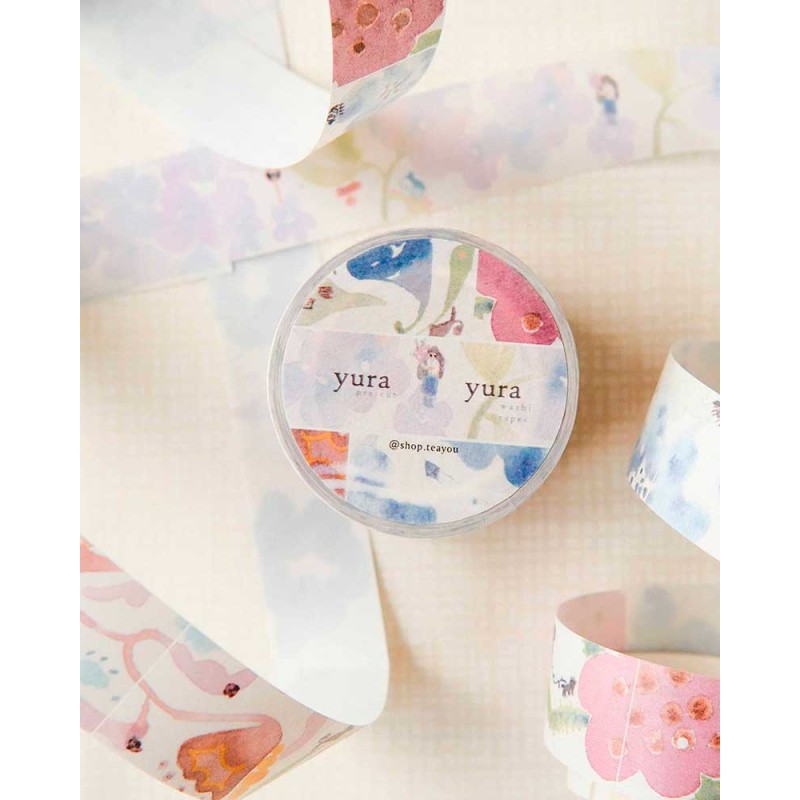 Yura Yura Scenery Keshiki - Kiritori Washi tape [Gold Foil] | Teayou