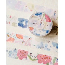 Yura Yura Scenery Keshiki - Kiritori Washi tape [Gold Foil] | Teayou