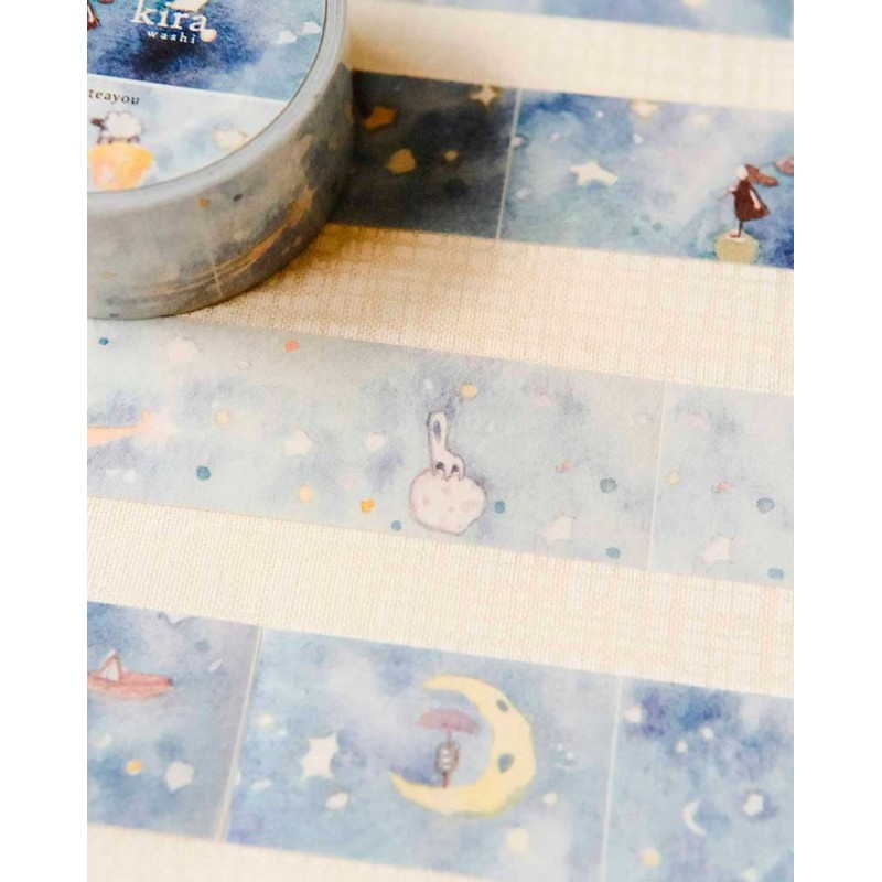 Kira Kira Scenery Keshiki - Kiritori Washi tape [Gold Foil] | Teayou