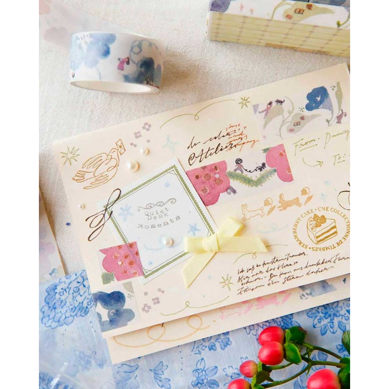 Kira Kira Scenery Keshiki - Kiritori Washi tape [Gold Foil] | Teayou