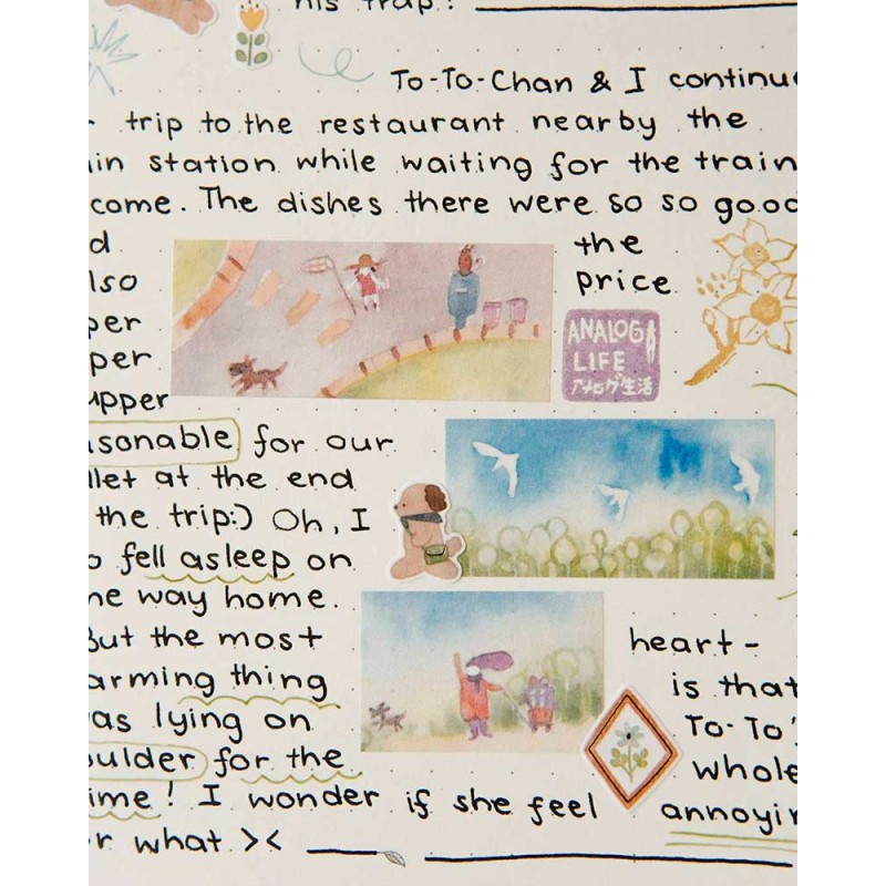 Kira Kira Scenery Keshiki - Kiritori Washi tape [Gold Foil] | Teayou