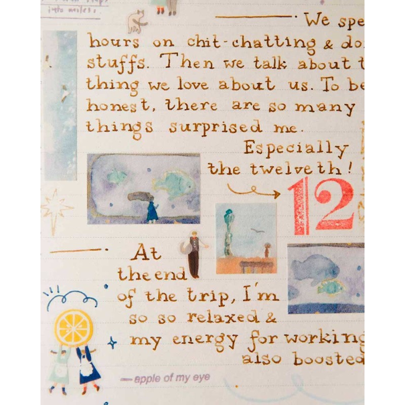 Kira Kira Scenery Keshiki - Kiritori Washi tape [Gold Foil] | Teayou