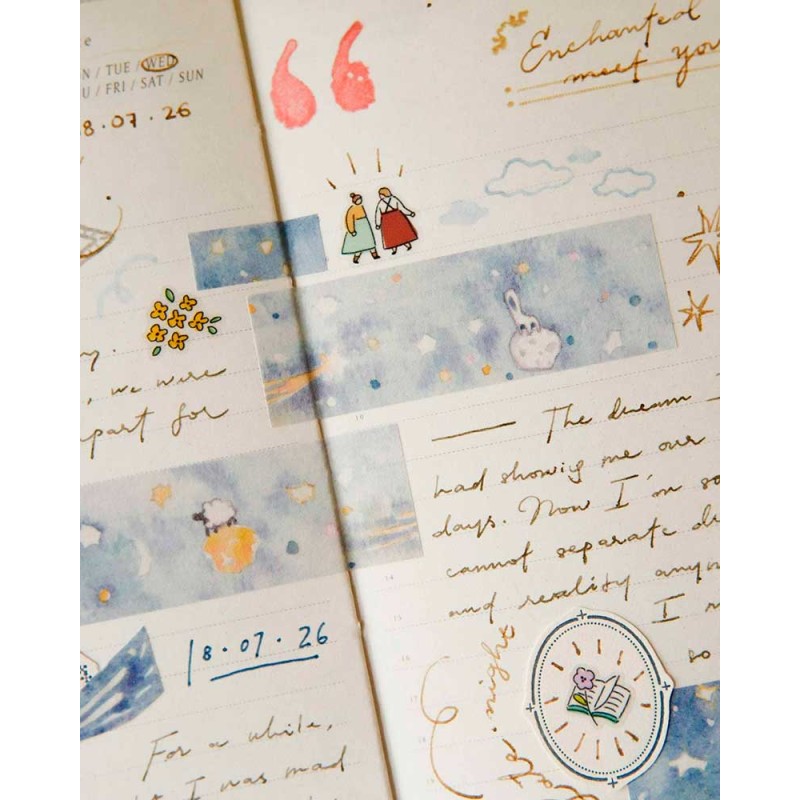 Kira Kira Scenery Keshiki - Kiritori Washi tape [Gold Foil] | Teayou