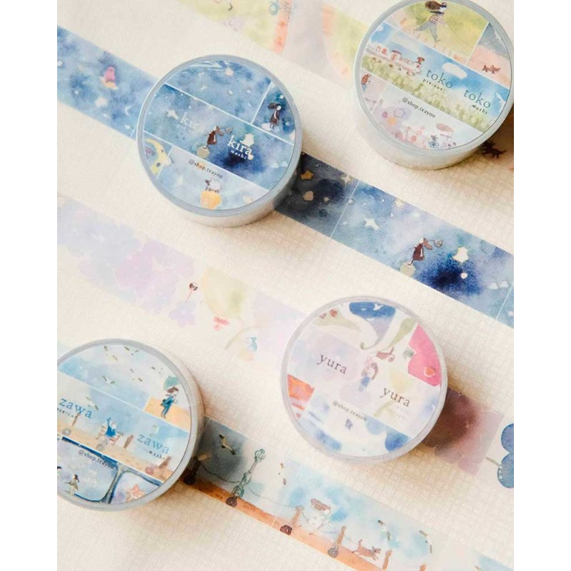 Kira Kira Scenery Keshiki - Kiritori Washi tape [Gold Foil] | Teayou