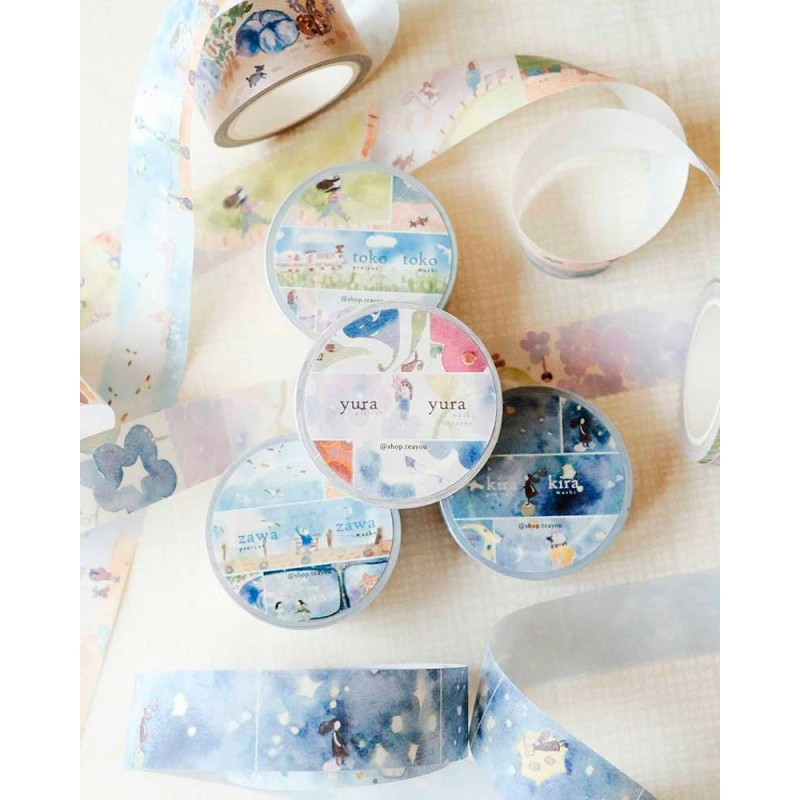 Kira Kira Scenery Keshiki - Kiritori Washi tape [Gold Foil] | Teayou