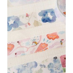 Washi tape Zawa Zawa Scenery Keshiki - Kiritori [Pre-cortado] | Teayou