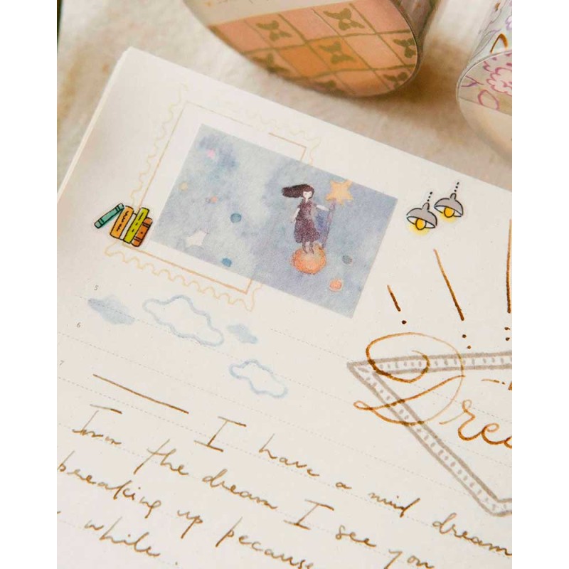 Washi tape Zawa Zawa Scenery Keshiki - Kiritori [Pre-cortado] | Teayou