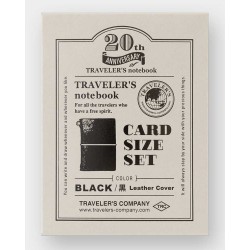 Set Card Size 20th Anniversary [Negro] | Traveler's Company