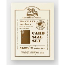 Card Size 20th Anniversary Set [Brown] | Traveler's Company
