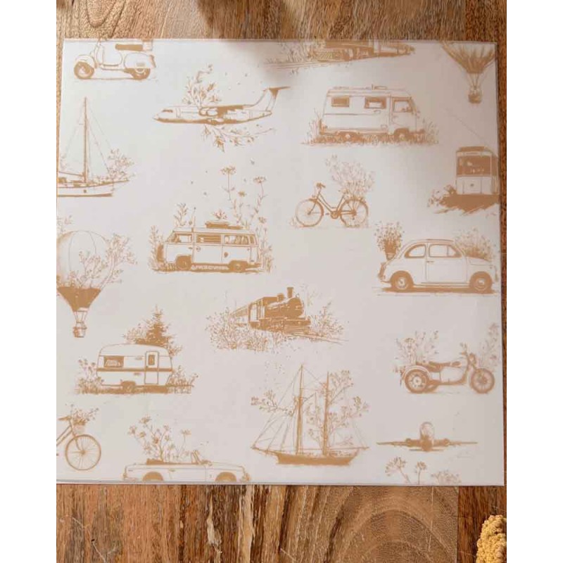 Set of 2 Papers Printed Vellum [Nómada] | My Lovely Journal