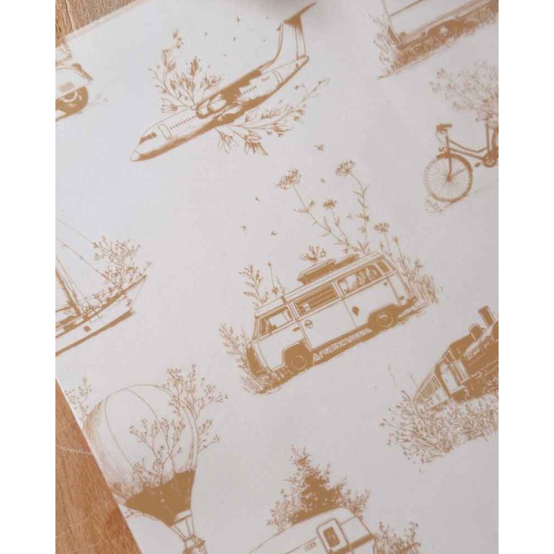 Set of 2 Papers Printed Vellum [Nómada] | My Lovely Journal