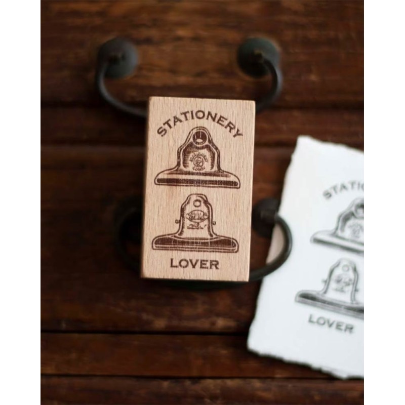 Sello de madera Retro Metal Clip [Antique Curiosities] | Loi Design