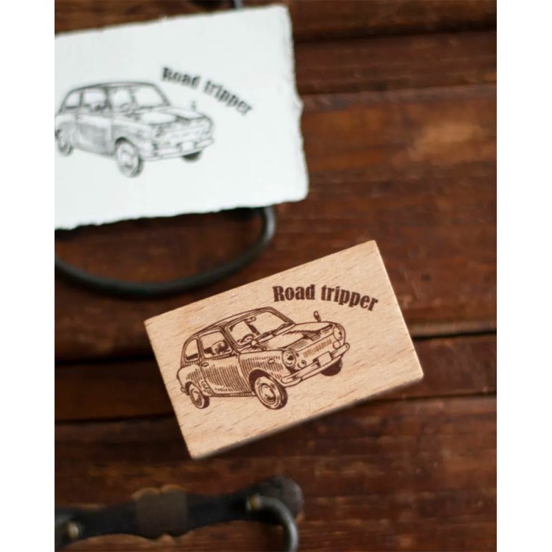Classic 1970s [Nostalgic Wheels] Wood Stamp | Loi Design