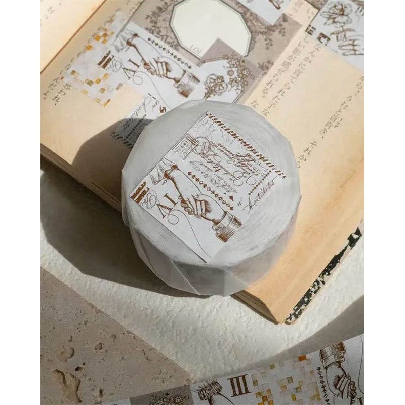 Rollo de Pegatinas Vintage Stationery Store [Pre-cortado] | Loi Design