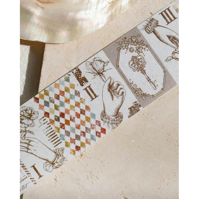 Rollo de Pegatinas Vintage Stationery Store [Pre-cortado] | Loi Design