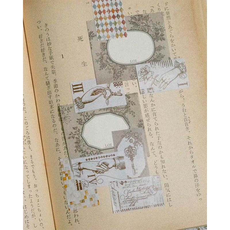 Vintage Stationery Store Sticker Paper Tape [Die-cut] | Loi Design
