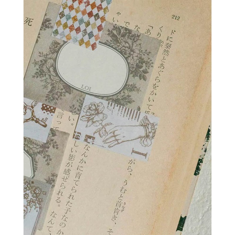 Rollo de Pegatinas Vintage Stationery Store [Pre-cortado] | Loi Design