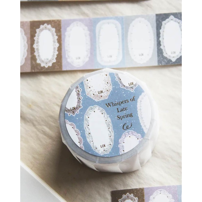 Whispers of Late Spring Lace Frame Sticker Paper Tape [Die-cut] | Loi Design