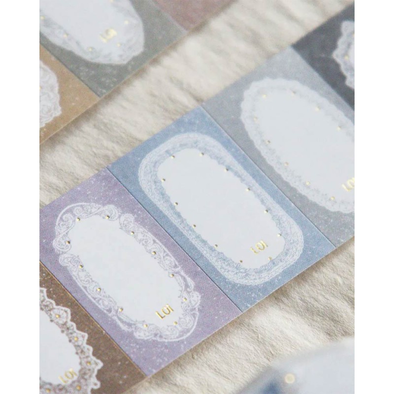 Whispers of Late Spring Lace Frame Sticker Paper Tape [Die-cut] | Loi Design