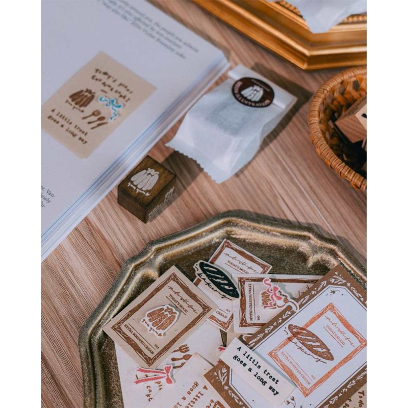 Canele [Fancy a Cuppa Collection] Wood Stamp | Meow Illustration