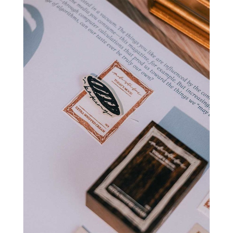 Sello de madera Extra Whipped Cream [Fancy a Cuppa Collection] | Meow Illustration