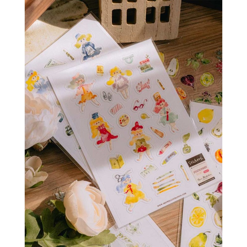 Pegatinas PET Stationery Fairy 2 | Meow Illustration