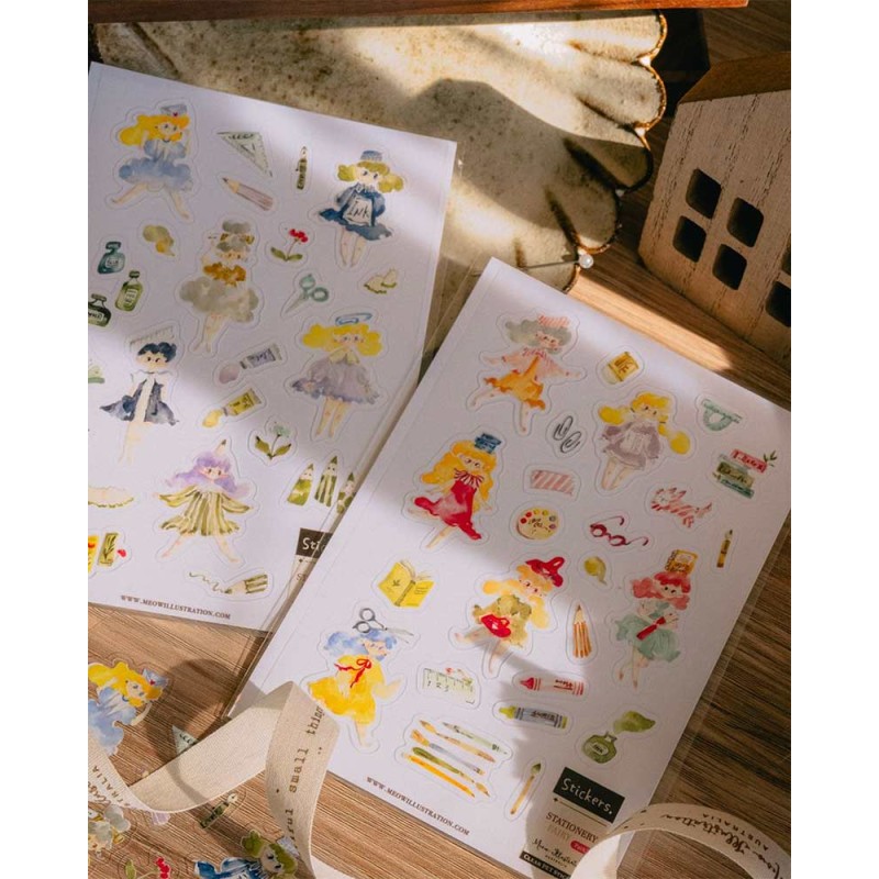 Pegatinas PET Stationery Fairy 2 | Meow Illustration