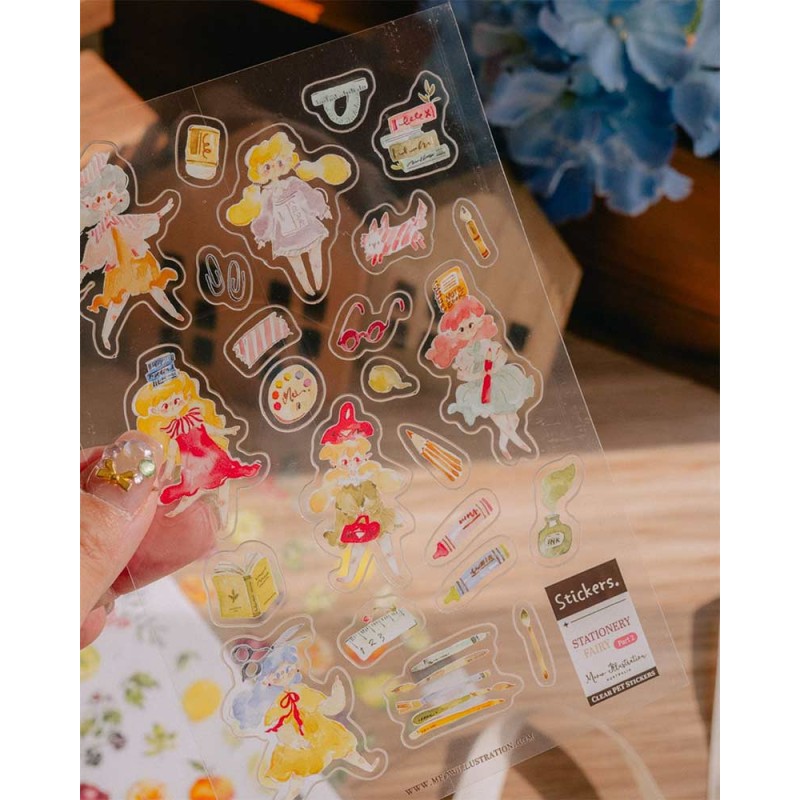 Pegatinas PET Stationery Fairy 2 | Meow Illustration