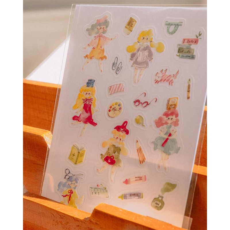 Pegatinas PET Stationery Fairy 2 | Meow Illustration