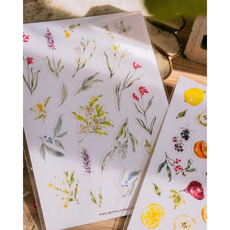 Pegatinas PET Floral Dream | Meow Illustration