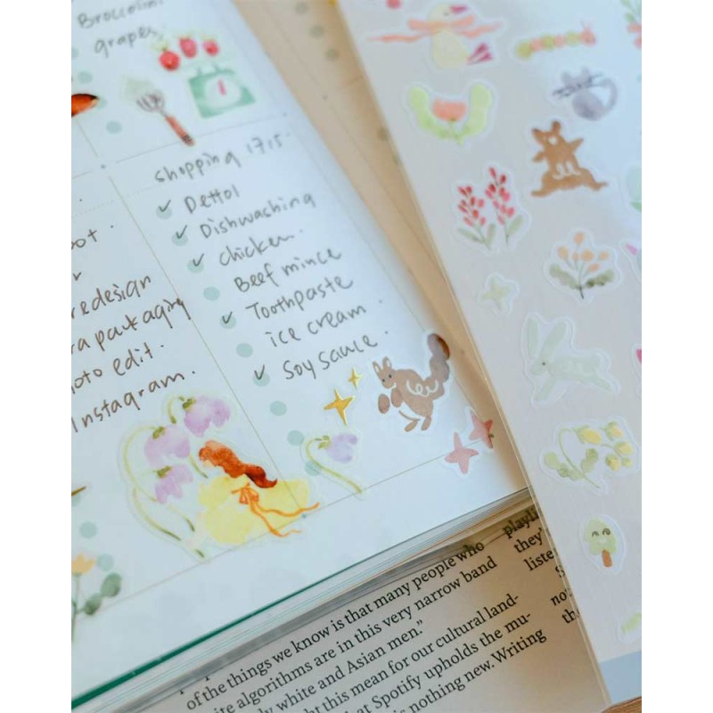 Party in the Forest 1 PET Stickers | Meow Illustration
