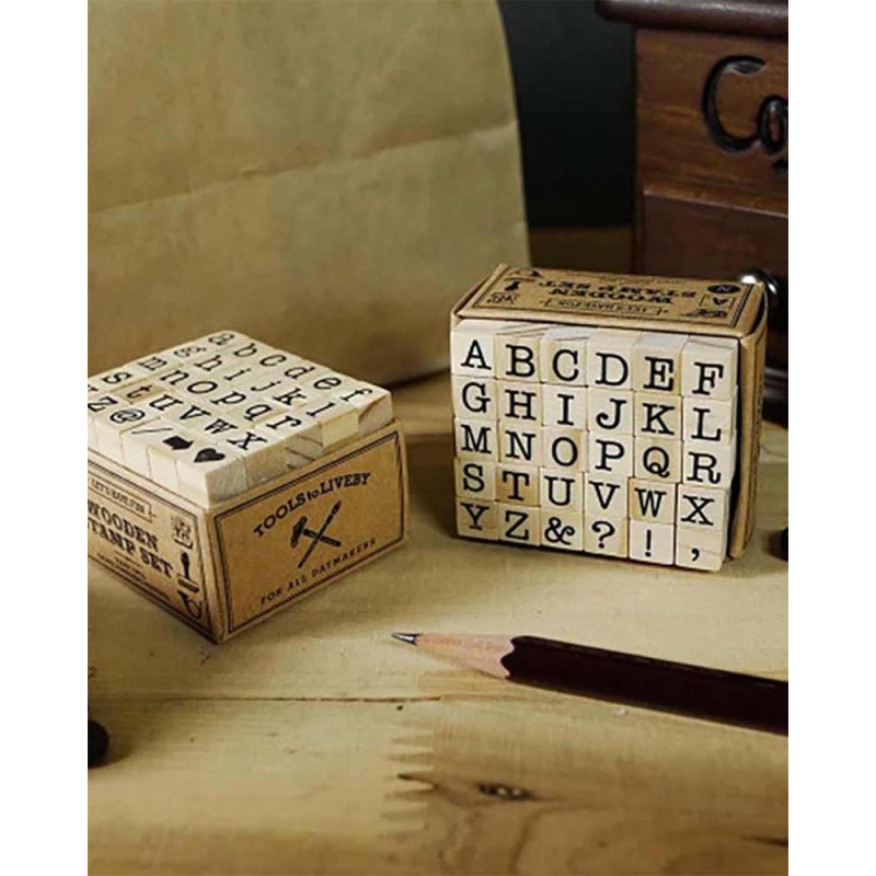 Alphabet [Capital Letters] Wood Stamp Set | Tools to Liveby